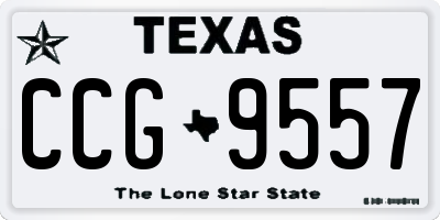 TX license plate CCG9557