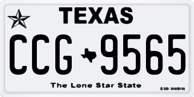 TX license plate CCG9565
