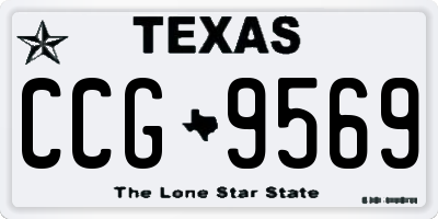TX license plate CCG9569