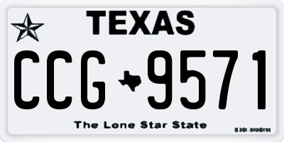 TX license plate CCG9571