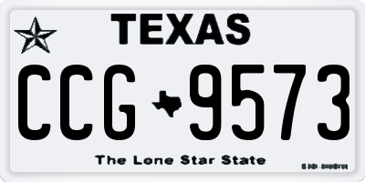 TX license plate CCG9573
