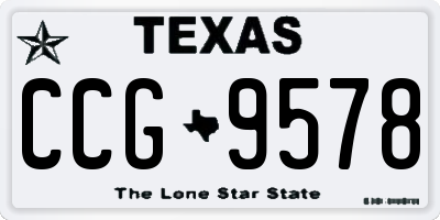 TX license plate CCG9578