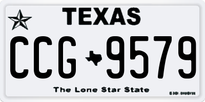 TX license plate CCG9579