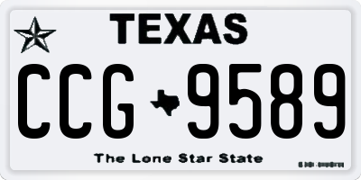 TX license plate CCG9589