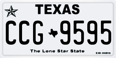TX license plate CCG9595