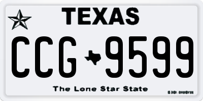 TX license plate CCG9599