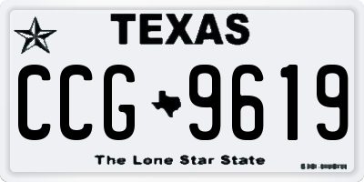 TX license plate CCG9619