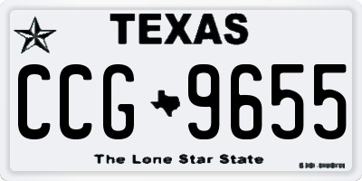 TX license plate CCG9655