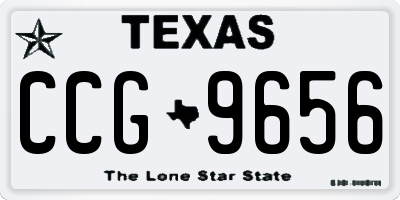 TX license plate CCG9656