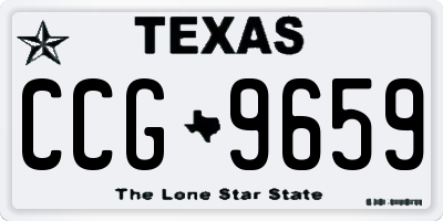 TX license plate CCG9659