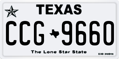 TX license plate CCG9660