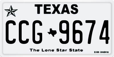 TX license plate CCG9674