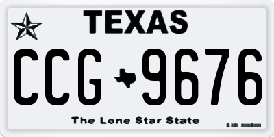 TX license plate CCG9676