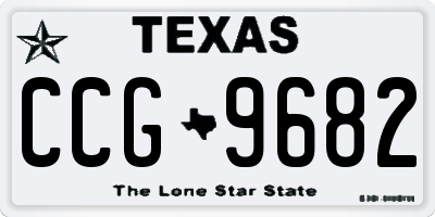 TX license plate CCG9682