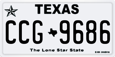 TX license plate CCG9686