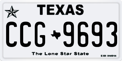 TX license plate CCG9693