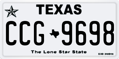 TX license plate CCG9698