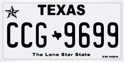 TX license plate CCG9699