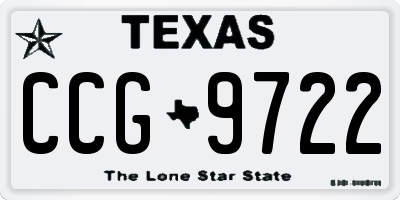 TX license plate CCG9722