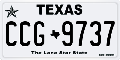 TX license plate CCG9737
