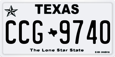 TX license plate CCG9740