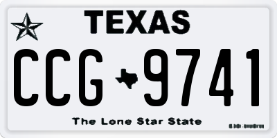 TX license plate CCG9741