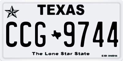 TX license plate CCG9744