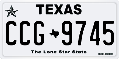 TX license plate CCG9745