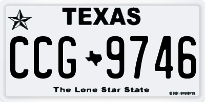 TX license plate CCG9746