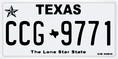 TX license plate CCG9771