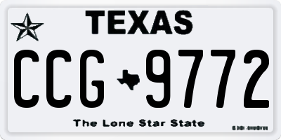 TX license plate CCG9772