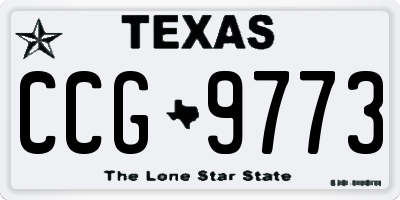 TX license plate CCG9773