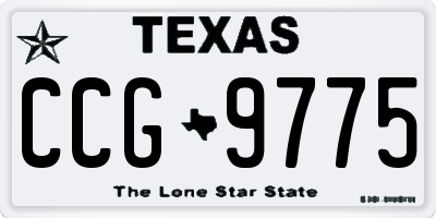 TX license plate CCG9775