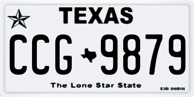 TX license plate CCG9879