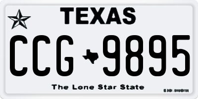 TX license plate CCG9895