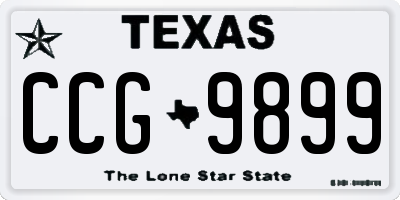 TX license plate CCG9899
