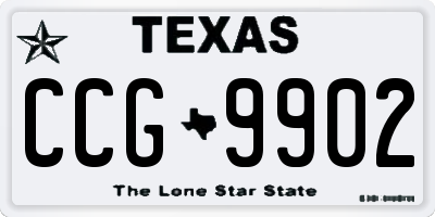 TX license plate CCG9902