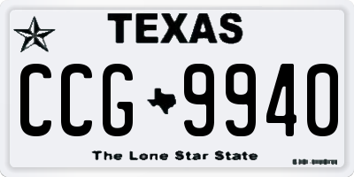 TX license plate CCG9940