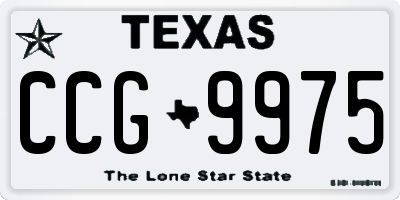 TX license plate CCG9975