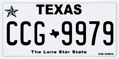 TX license plate CCG9979