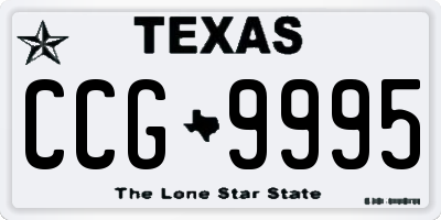 TX license plate CCG9995