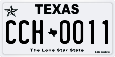 TX license plate CCH0011