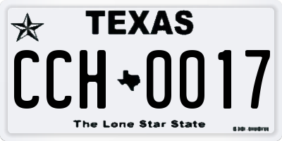 TX license plate CCH0017