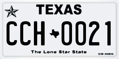 TX license plate CCH0021