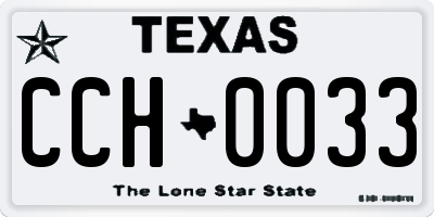TX license plate CCH0033