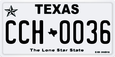 TX license plate CCH0036