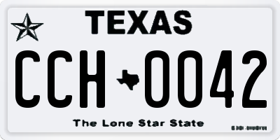 TX license plate CCH0042