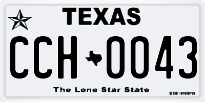 TX license plate CCH0043