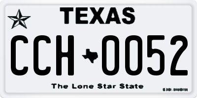 TX license plate CCH0052