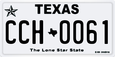 TX license plate CCH0061